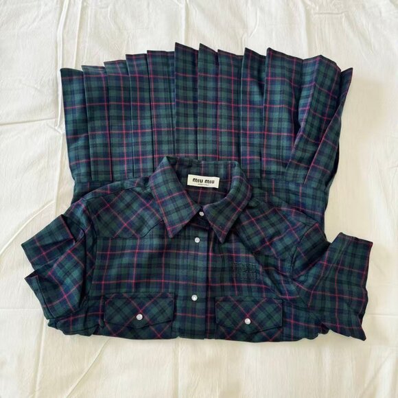 Miu Miu  Embroidered wool mini dress - Picture 11 of 12